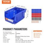 Plastic Storage Bin,Hanging Stackable Storage Organizer Bin, Blue Red, 24-Pack, Heavy Duty Stacking Containers For Closet, Kitchen, Office, Or Pantry Organization - Image 2