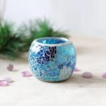 Mosaic Glass Candle Holder Tea Light Holder for Wedding Home Pub Decor - Image 2