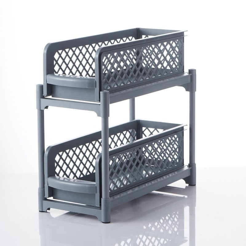 1617870784315.jpg 2 Tier Sliding Cabinet Basket Organizer Drawer Mesh Storage Organizer - Image 1