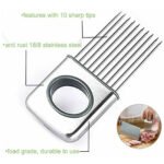 Onion Holder Slicer Vegetable Tools Tomato Cutter Stainless Steel Kitchen Gadget - Image 9