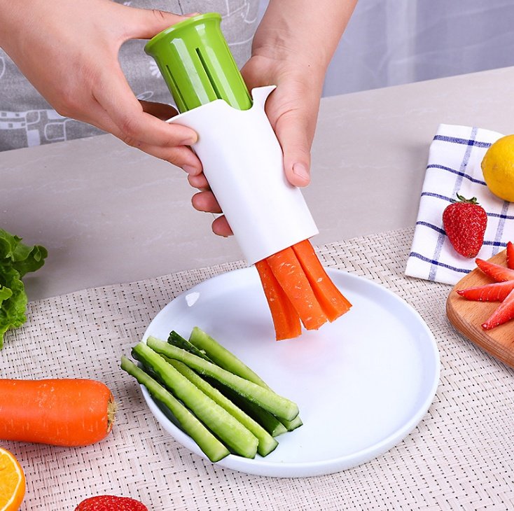 310843009330.jpg Creative Vegetable Cutters Fruit Kitchen Cucumber Carrot Divider Strawberry Slicer Splitter Kitchen Gadget Accessories - Image 1