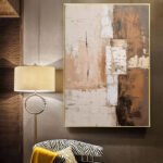 Large Abstract Handmade Painting Brown Textured Wall Art Minimalist Wabi-sabi Modern Home Living Room Decor - Image 6