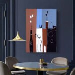 Handmade Oil Painting Canvas Wall Art Decoration Retro Abstract For Home Room Decor Rolled Frameless Unstretched Painting - Image 2