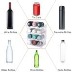 1Pc 4 Tier Bottle Storage Holder 12 Bottles Transparent Stackable Bottle Organizer Standing Drink Holder Shelf For Kitchen Fridge Cabinet Pantry - Image 2