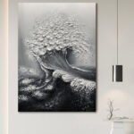 Abstract 3D Ocean Wave Thick Art Hand-painted Oil Painting Room Decor Art Paintings Wall Pictures Artwork For Home Decor - Image 4