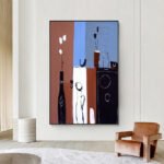 Handmade Oil Painting Canvas Wall Art Decoration Retro Abstract For Home Room Decor Rolled Frameless Unstretched Painting - Image 5