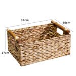 Rattan Storage Basket Organizer Storage Box Straw - Image 5