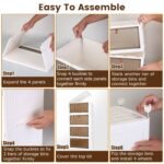 4Pc Foldable Storage Bins With Lid Front Magnetic Door Collapsible Stackable Closet Organizer Containers With 4Pcs 360 Degree Rotatable Wheels - Image 4