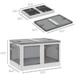 Stackable Storage Bins With Lids, Wheels, And Collapsible, White - Image 3