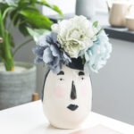 Ceramic Art Face Vase Living Room