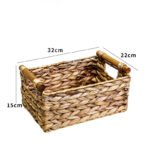 Rattan Storage Basket Organizer Storage Box Straw - Image 4